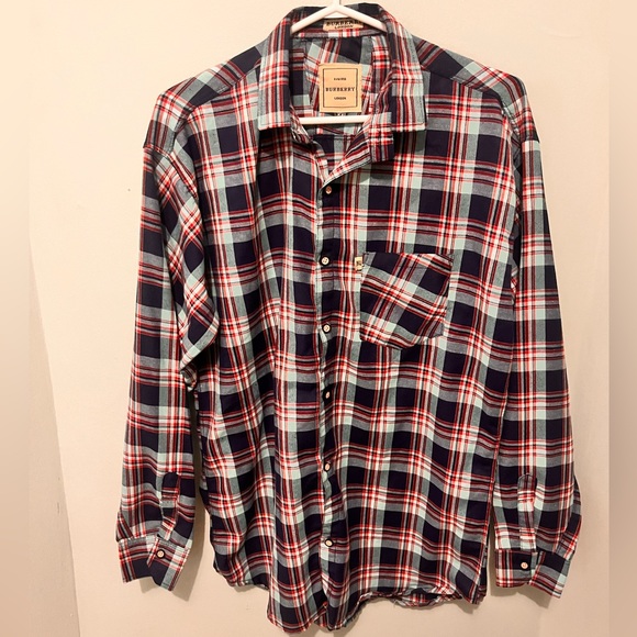 Burberry - Men’s XXL - Casual Button Down Plad Pattern Shirt - - Picture 1 of 12